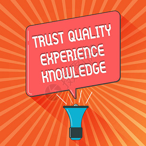 概念手写显示信任质量经验知识展示客户优质服务和满意图片