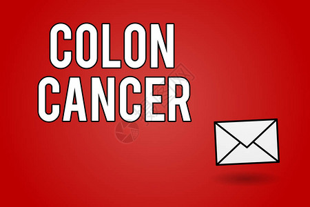 手写文字科隆癌症概念意指在大肠组织中形成的癌症C图片