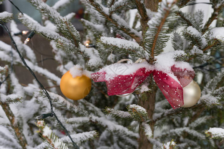 圣诞节市场降雪在12月到来在古老城市南德州南部慕尼黑和Stuttt图片