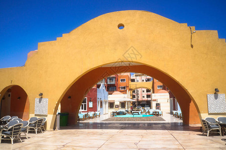 埃及旅馆别墅有游泳池的豪宅度假设计时图片
