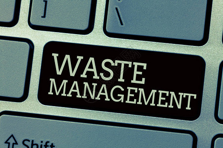 概念手写显示废物管理管理垃圾开始到最终处置所需的商业图片