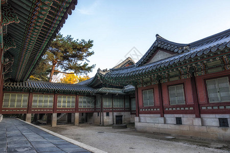 南韩首尔昌德冈宫殿的大田川大jojeonKorean图片