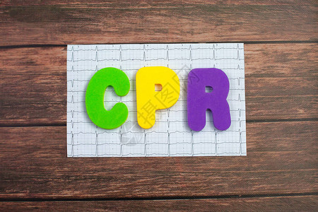 心肺复苏的缩写用CPR字表示的彩色字母图片