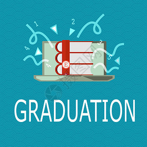 概念手写显示毕业展示接收或授予学位文凭证图片