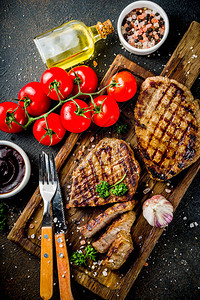 土制新鲜烧烤肉Grilledbbq牛肉排介质图片