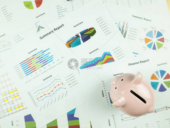 商业报告图表和金融图表分析图片