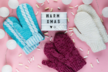 温暖舒适的针织冬季服装图片