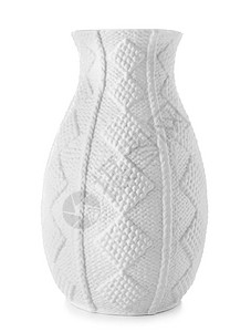白色背景上的美丽陶瓷花瓶背景图片