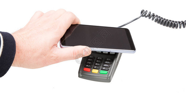 利用NFC技术用智能手机付款的裁图片