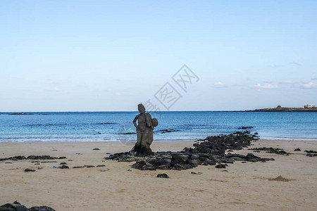Hagosudong海滩是一个著名的乌多岛自然地标图片