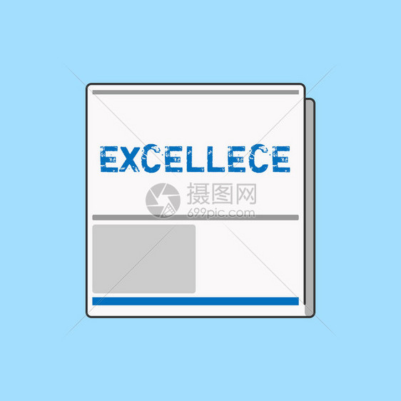 文字书写文本Excellece质量优秀或极好的经营理念五星级白板备忘录布局通知图片