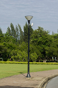公园的灯杆图片
