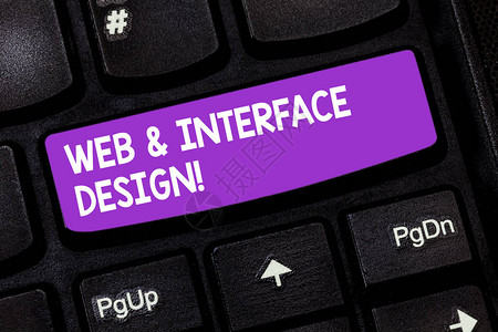 手写文本Web和界面设计概念意义网站设计师在线网站开发键盘意图创建计算机消图片