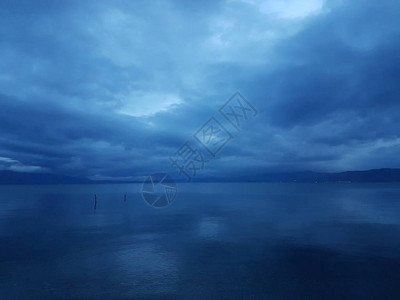 马其顿的奥赫里德湖景观图片