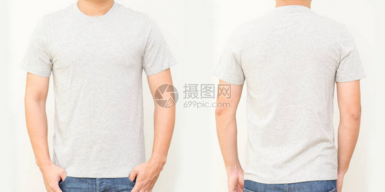 GrayTShirt正面和背面图片