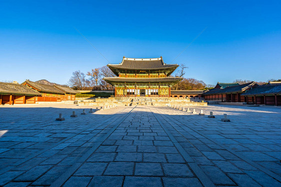 南韩首尔市长德冈宫殿地标的漂亮建图片
