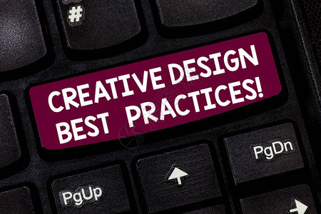 展示创意设计最佳实践的概念手写商务照片文本高创造力良好的能分析想法键盘意图创建计图片