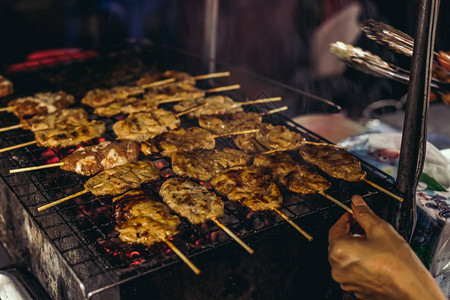 泰国曼谷的街头食品泰国旅行概念图片