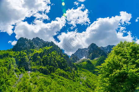 高山雪峰美景图片