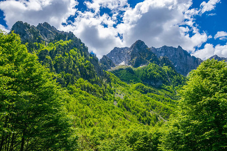 高山雪峰美景图片