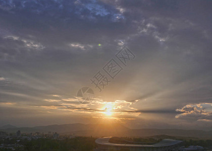 夕阳天空全景图片