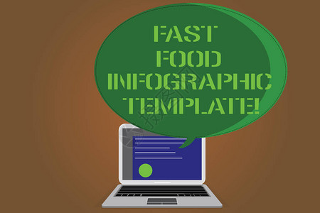 显示快餐信息图表模板的书写笔记图片