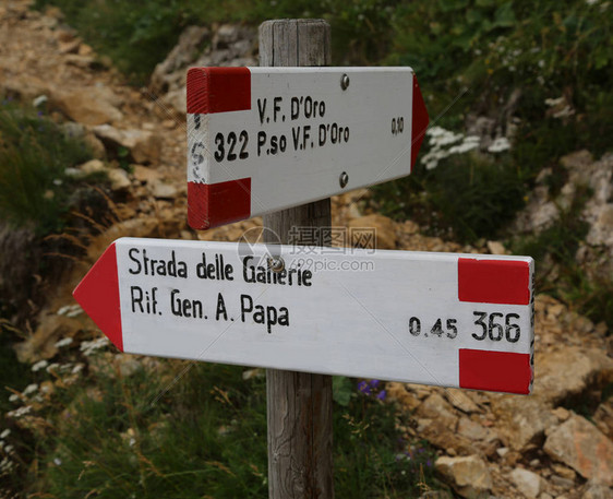 意义大利北部Pasubio山的APapa在Alpin小图片