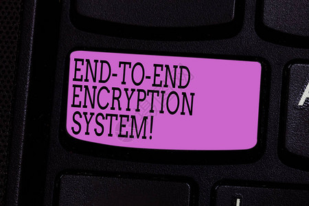 责任保障文字书写文本端到加密系统用于保护加密数据的方法的商业概念键盘意图创建计算机消息背景