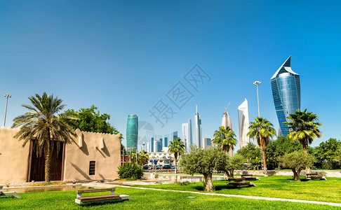 科威特城的AlShaab门背景图片