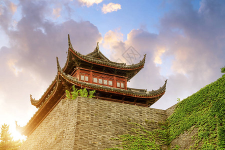 苏州古城门背景图片