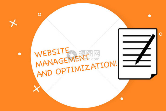 手写文本写作网站管理和优化概念意义SEO优化在线内容垫纸图片