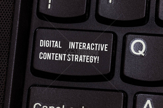 显示数字互动内容战略的概念手写方式商业照片文本搜索引擎优化营销键盘图片