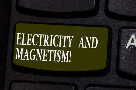 显示电和磁的概念手写商业照片展示体现单核电磁力键盘意图创建计图片