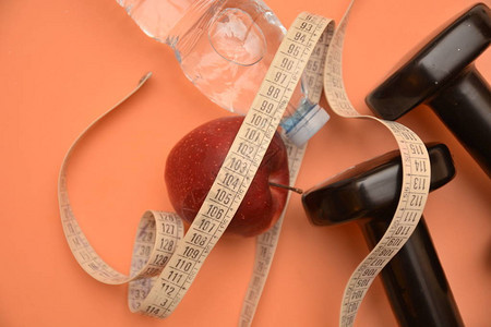 苹果水食物和饮料运动哑米度量测健康度图片