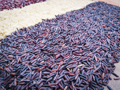 泰国米莓农产品紫米有机食品和谷物或谷图片