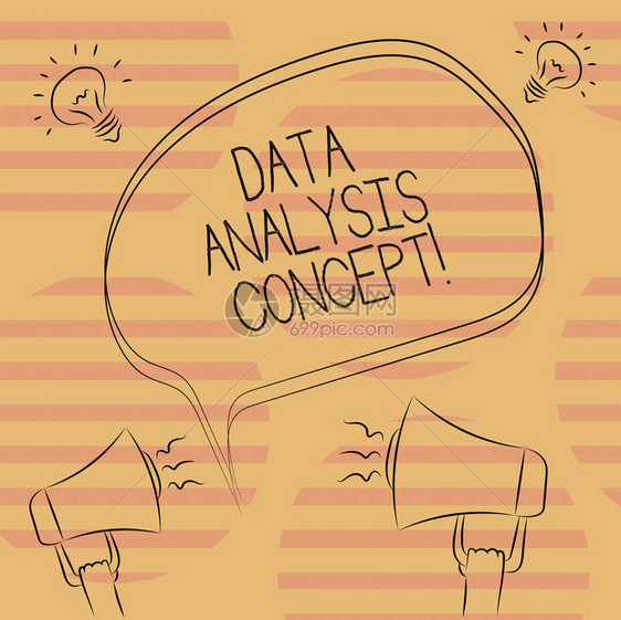 文字书写文本数据分析概念使用分析和逻辑推理评估数据的商业概念空白语音气泡扩音器声音理念图标图片