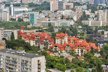 从乌克兰首都市中心基辅城市景色的图片