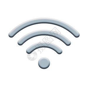 Wifi互联网信号图标Wifi无线技术在Whi背景图片