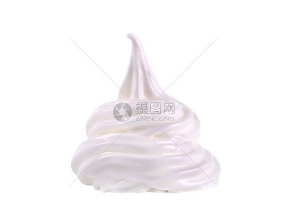 白色背景孤立于白色背景的whipedcreppleswirl粉碎鸡蛋白图片