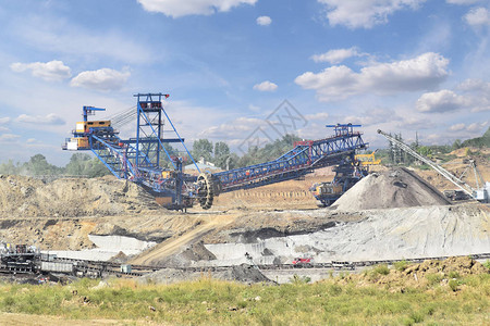 塞尔维亚中部露天煤矿图片