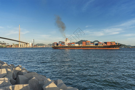 香港港货船图片