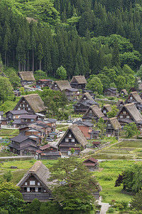 白川乡的历史村落白川乡是位于日本岐阜县的日本联合国教科文组织图片