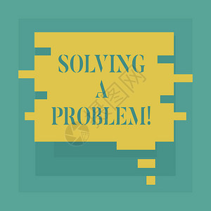 概念手写显示解决问题商业照片展示包括数学或系统操作查找解决方案语音气泡在拼图形状中图片