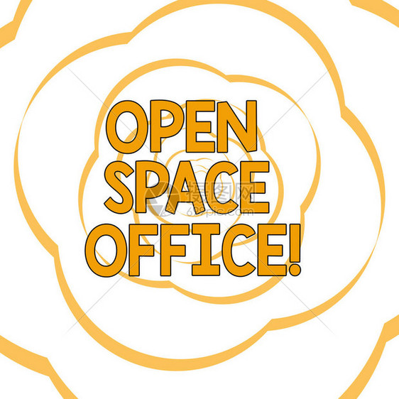显示开放空间办公室的书写笔记商业照片展示最大限度地减少了将小型封闭房间用作私人办公室纸花瓣切出丝带图片