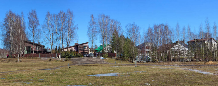 立陶宛人没有名字的村庄春全景观三图片