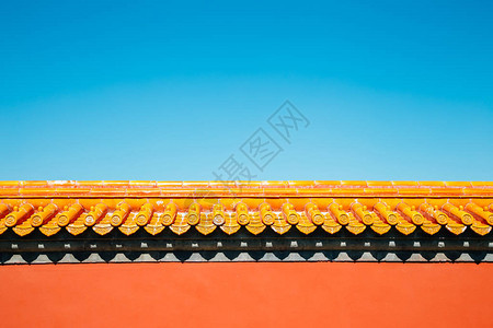 北京地坛公园地坛的传统墙体背景图片