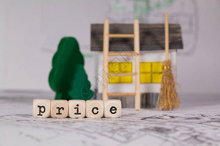 PRICE由木制字母组成图片