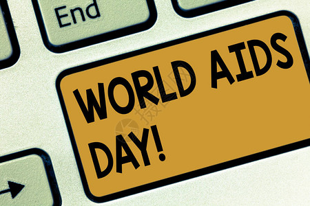 显示世界艾滋病日的文字符号12月1日的概念照片图片