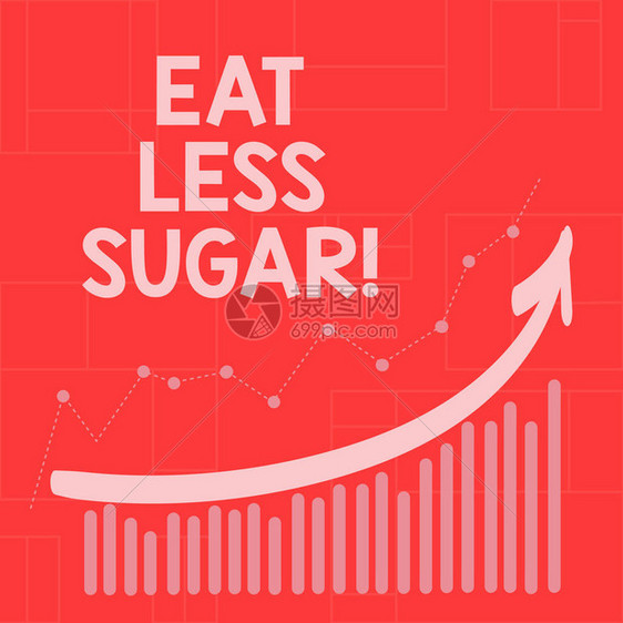 概念手写显示少吃糖展示减少吃甜食糖尿病控制节图片