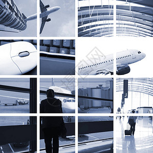 运输概念与机场现图片